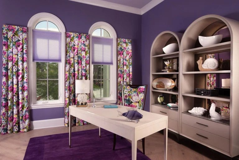 floral window treatments interior design